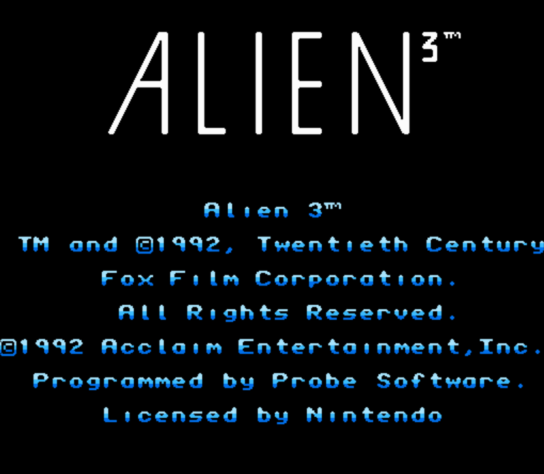  NES ROMS - Alien 3 (EUROPE / 유럽판 롬파일 다운로드)