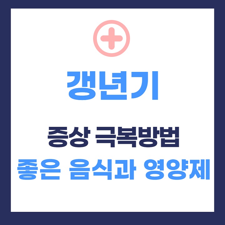 갱년기 증상 극복방법 좋은 음식 영양제