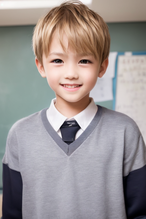  [Boy-151] boy, man, blond hair, handsome, cute, teen, teenage, student, school & classroom background, free images, Ai images