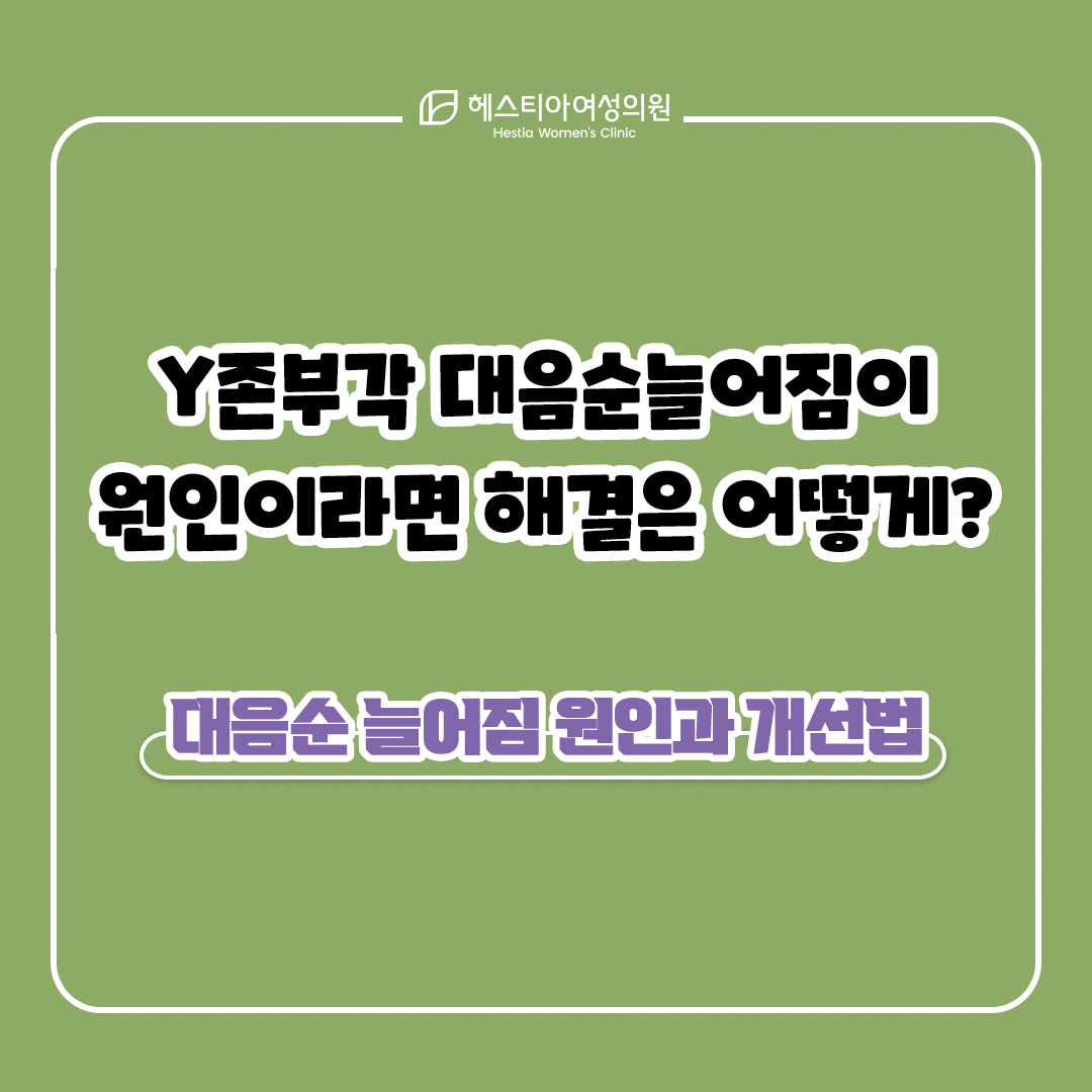 Y존부각
대음순늘어짐