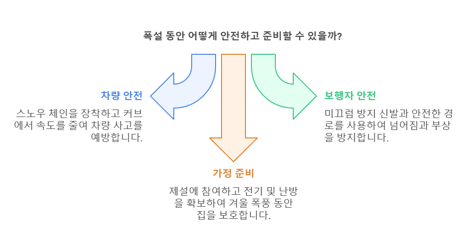 폭설 동안 어떻게 안전하고 준비할 수 있을까