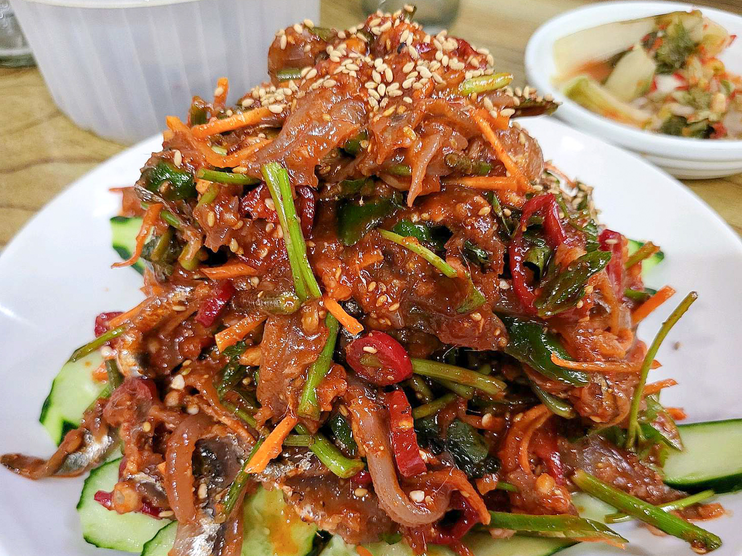 전현무계획 멸치회무침 메뉴 확대 사진