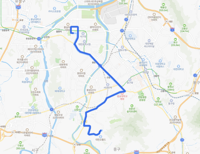  [대전] 315번버스 시간표,  요즘 :: 오월드, 충남대병원, 용문역, 둔산동