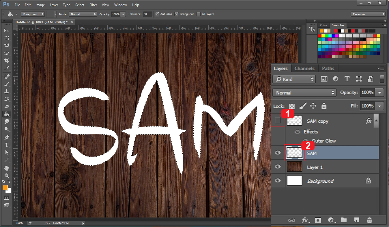 photoshop neonsign effect