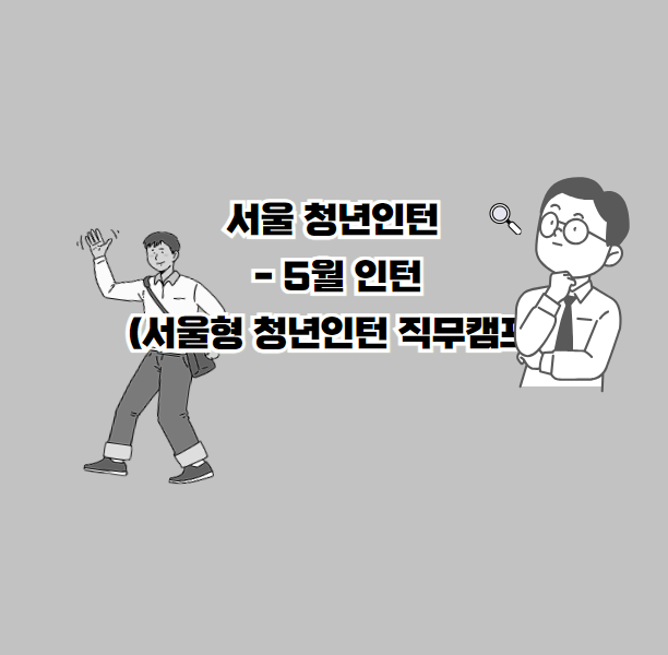 서울 청년인턴 - 5월 인턴