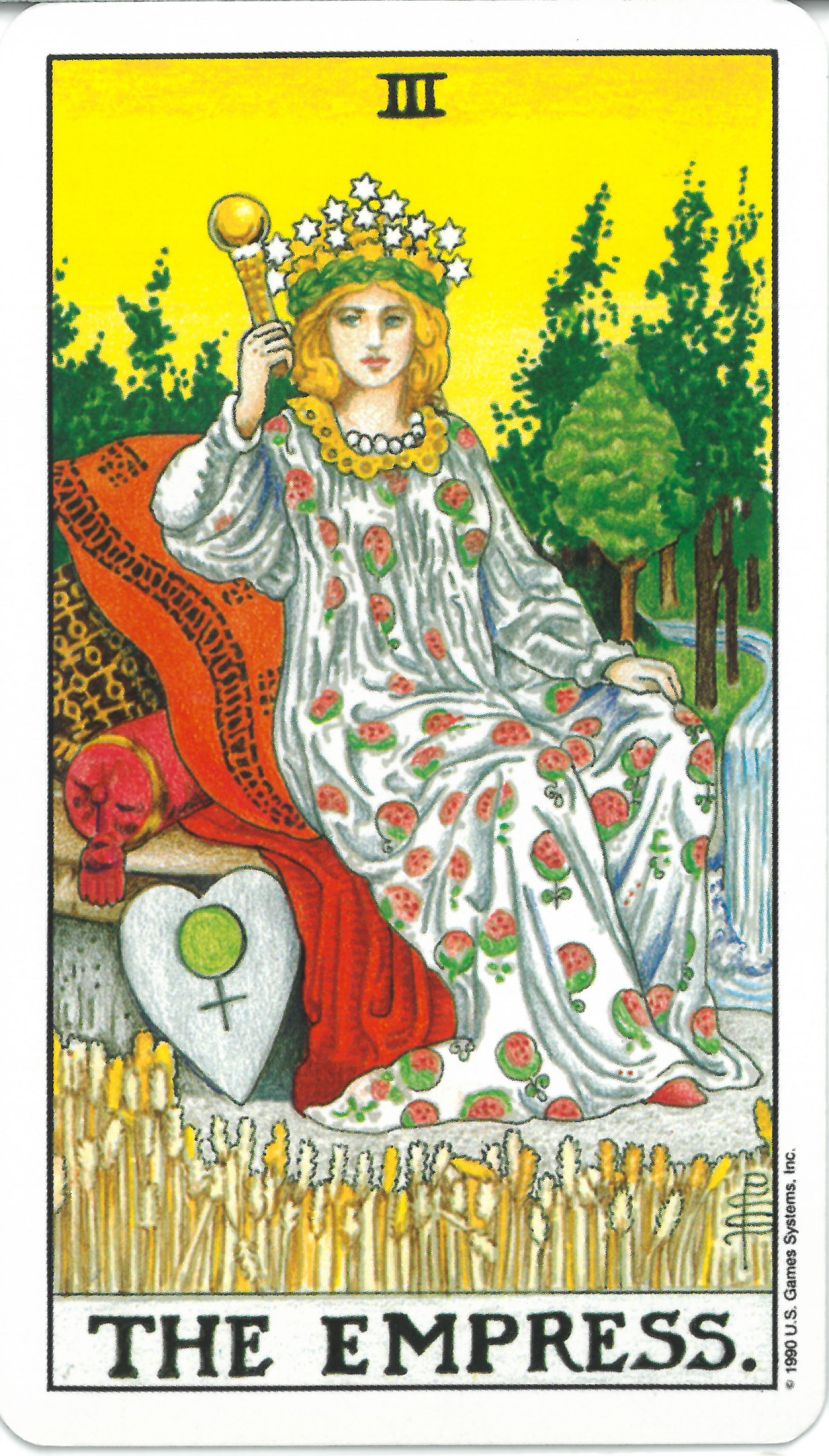  [타로 메이저 카드]유니버셜 웨이트 3번 The Empress 여황제 정방향 역방향 해석 및 의미