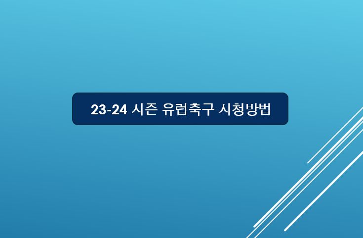 유럽축구시청