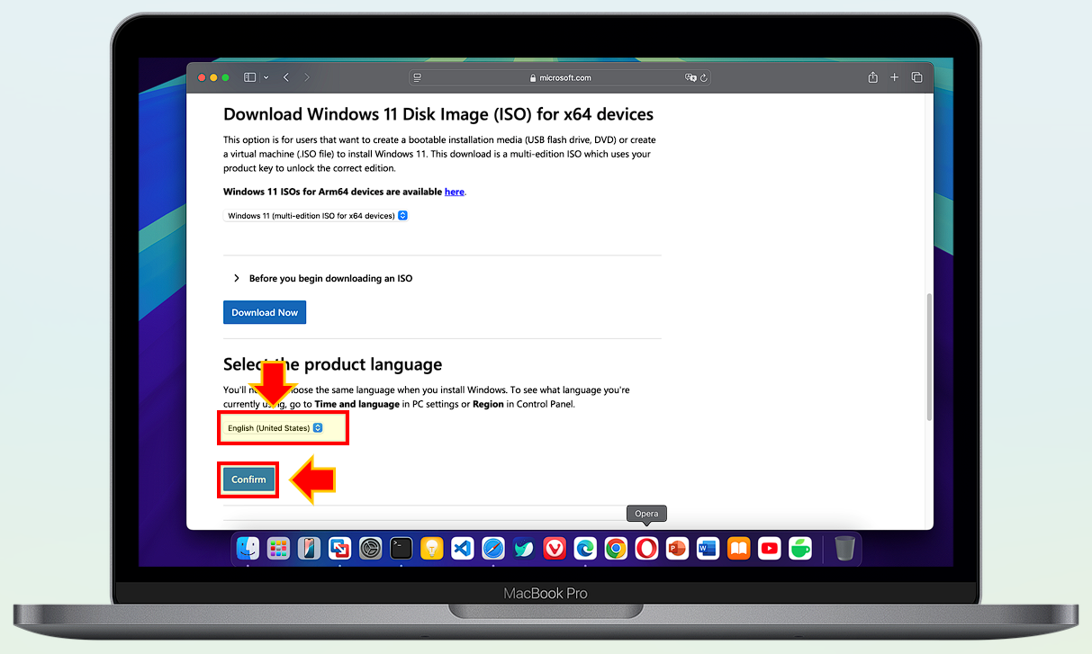 windows 11의 언어를 선택.