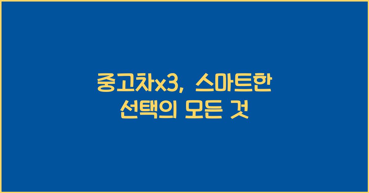 중고차x3