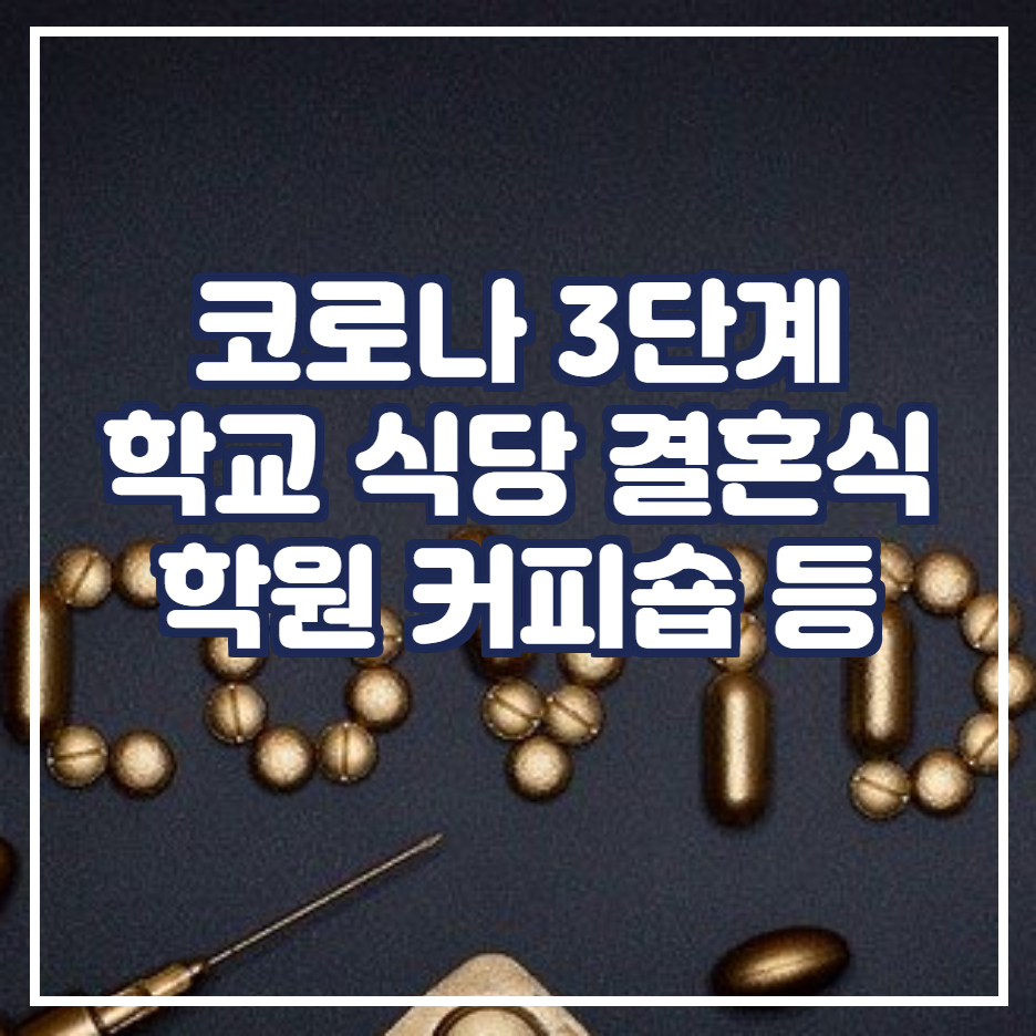  코로나 3단계 기준 시작일 학교 학원 식당 결혼식 등 정리