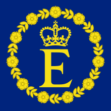 영국 연방의 우두머리일 때 사용하는 엘리자베스 2세 여왕의 전용 깃발.