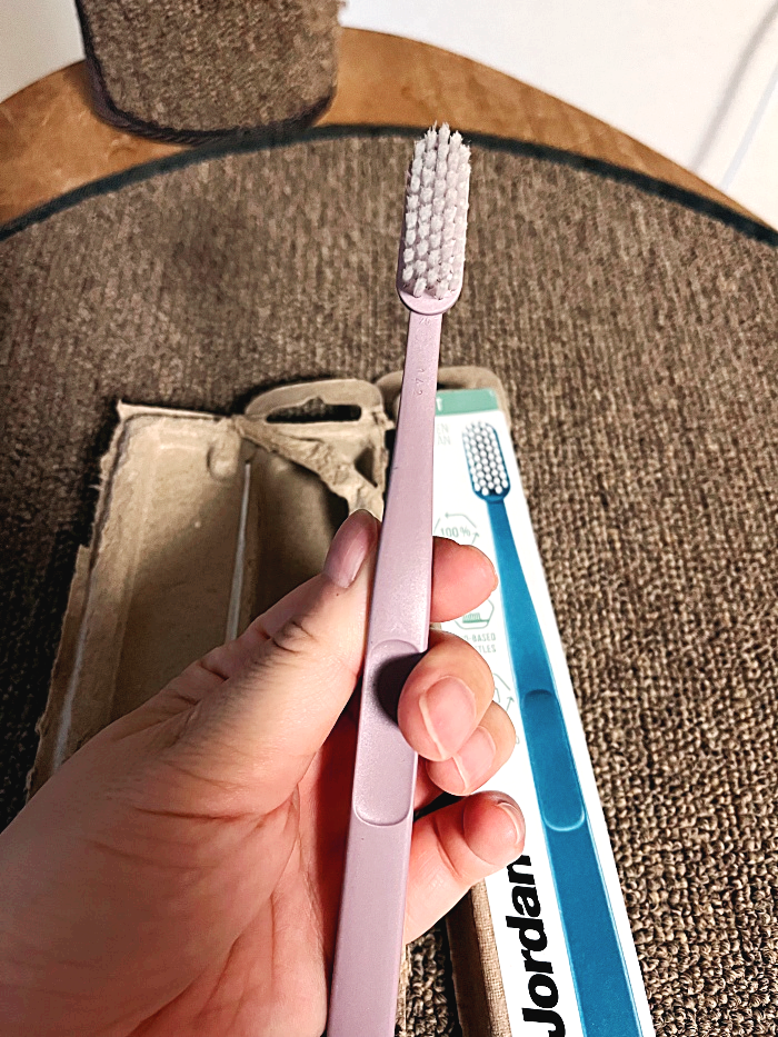 손에 든 칫솔