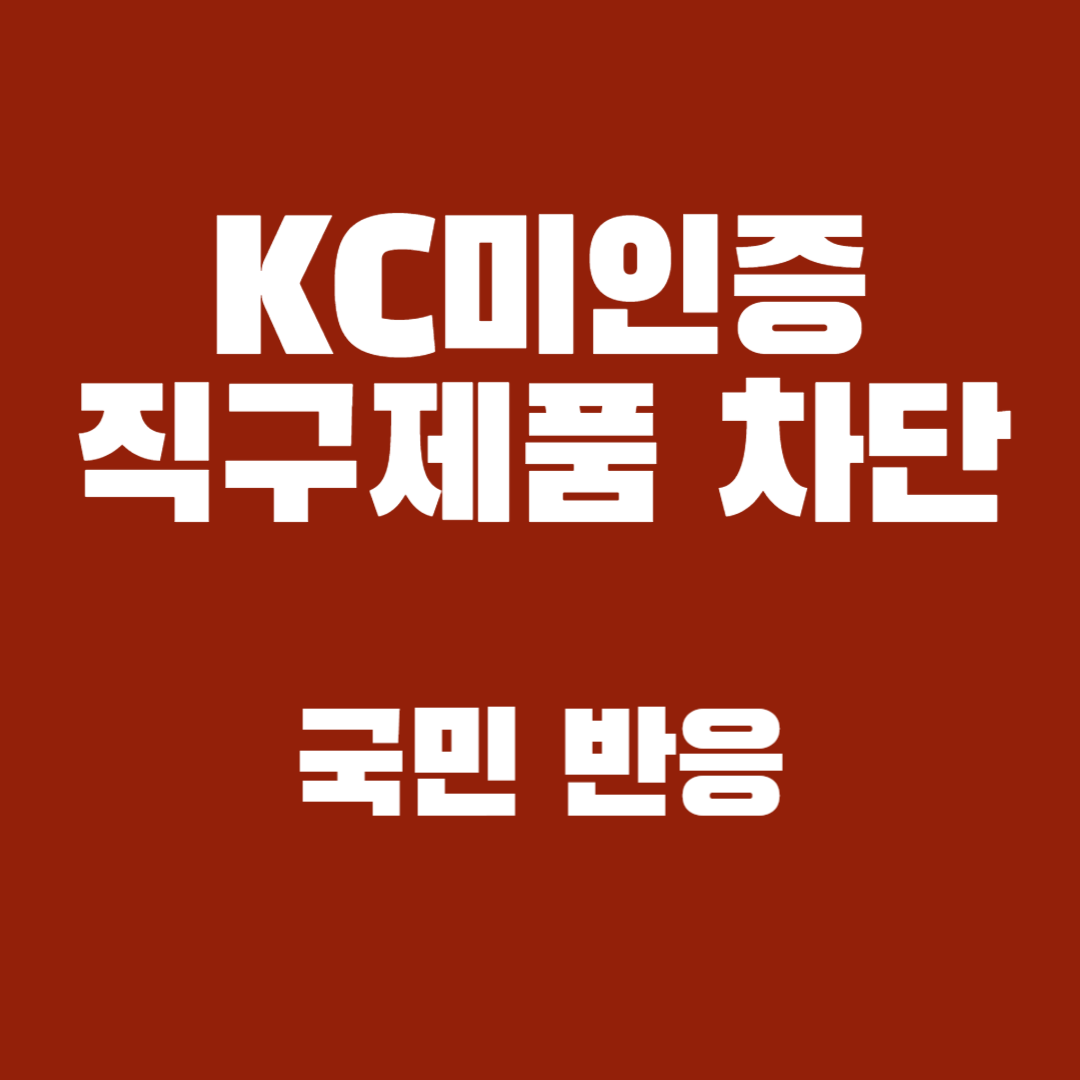 KC 미인증 직구제품 차단