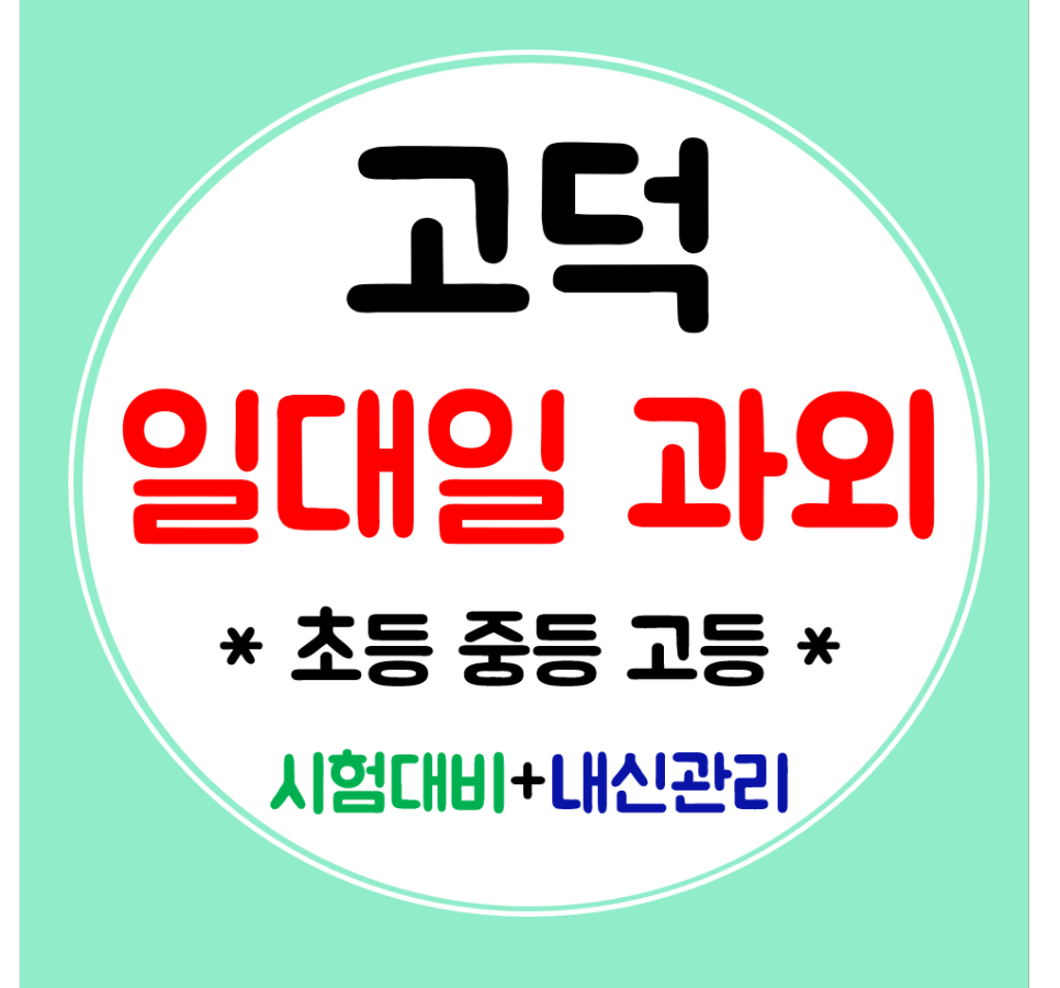  고덕신도시 수학과외 중학생 고등 영어과외 초등 내신 일대일로