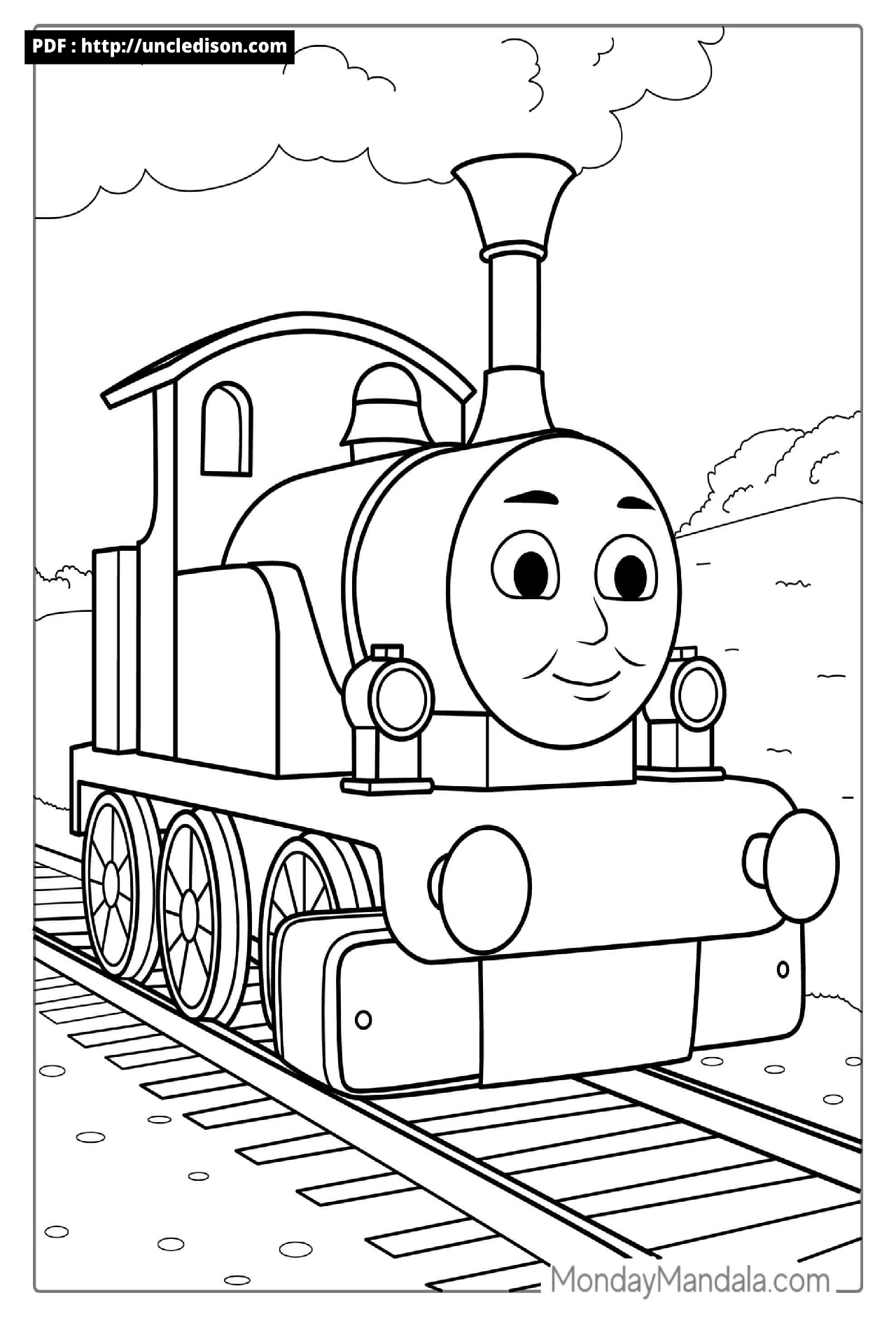 토마스와 친구들 색칠공부 무료도안 Thomas &amp; Friends coloring page