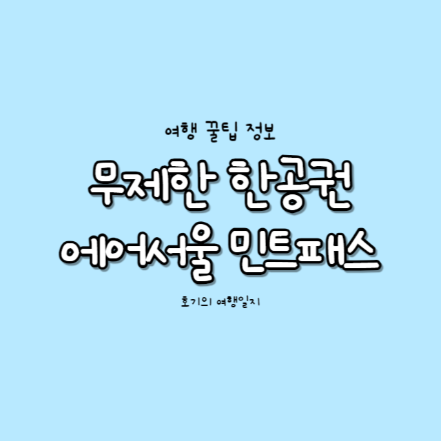  에어서울 민트패스 무제한 항공권 재출시