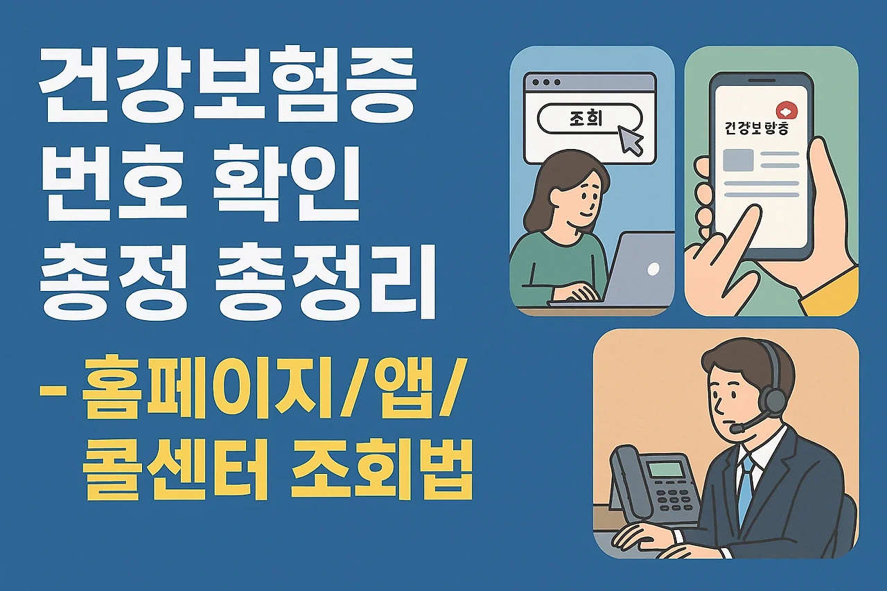 건강보험증 번호 확인 방법 총정리 이미지