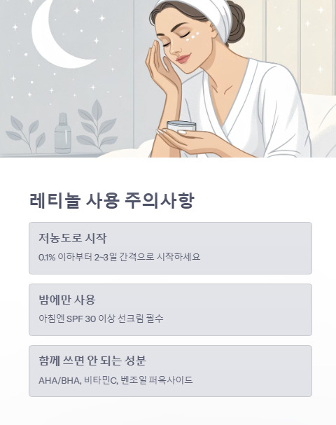 레티놀 사용 시 주의사항