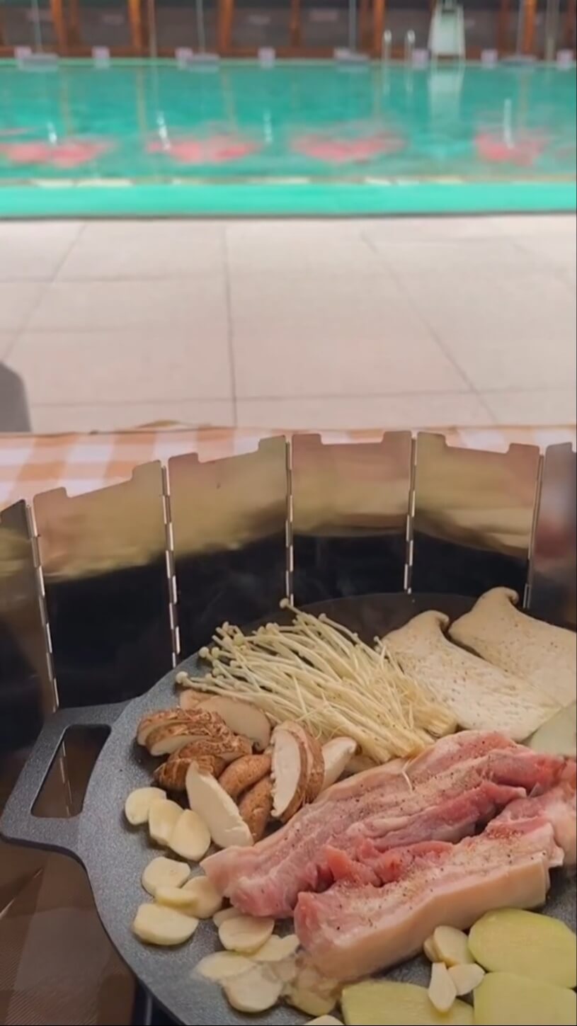 취사 가능한 야외 수영장