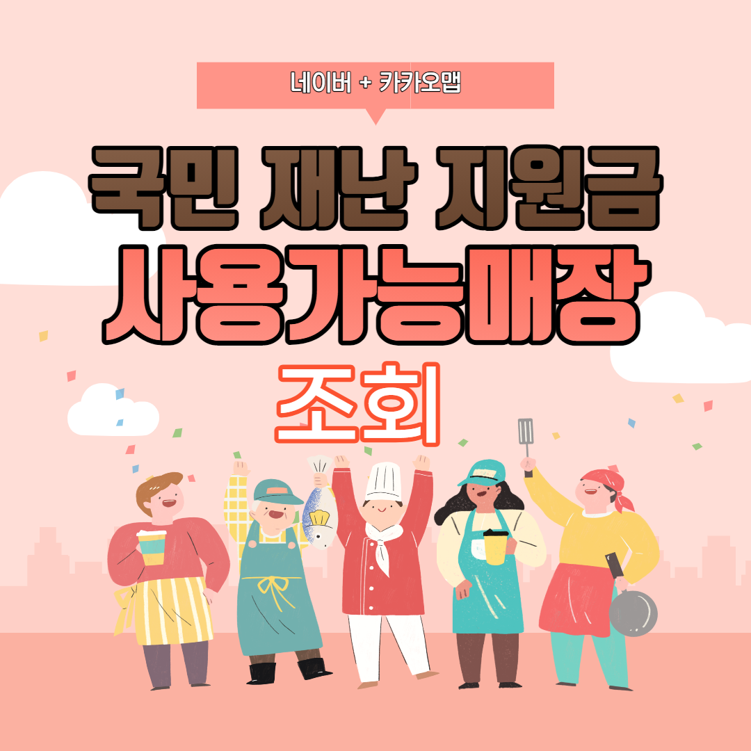  네이버 / 카카오 국민재난 지원금 사용처 조회 방법