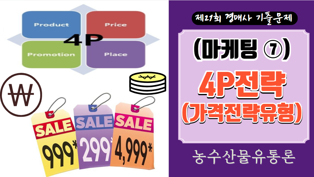  [제21회 경매사 기출문제 #농수산물유통론-마케팅⑦] 가격으로도 제품 판매를 늘릴 수 있다?