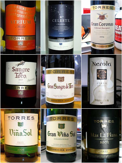 Bodegas Torres의 와인들