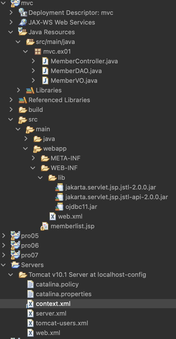 java web-MVC & Oracle DataBase