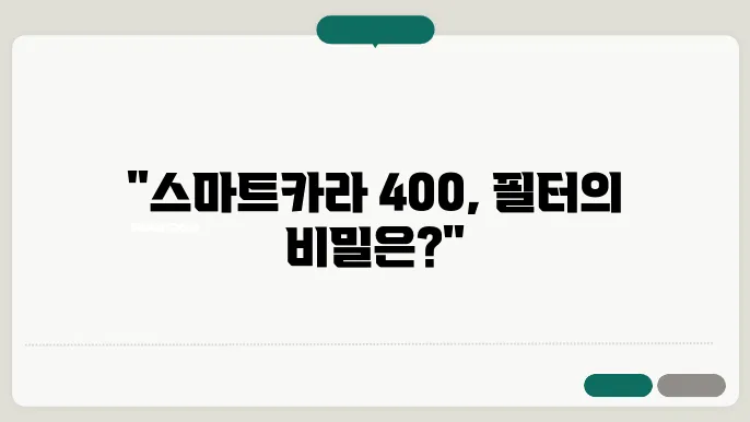 스마트카라 400 필터의 장단점과 정부 지원금 정보