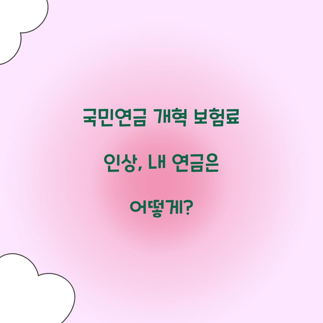 국민연금 개혁 보험료 인상