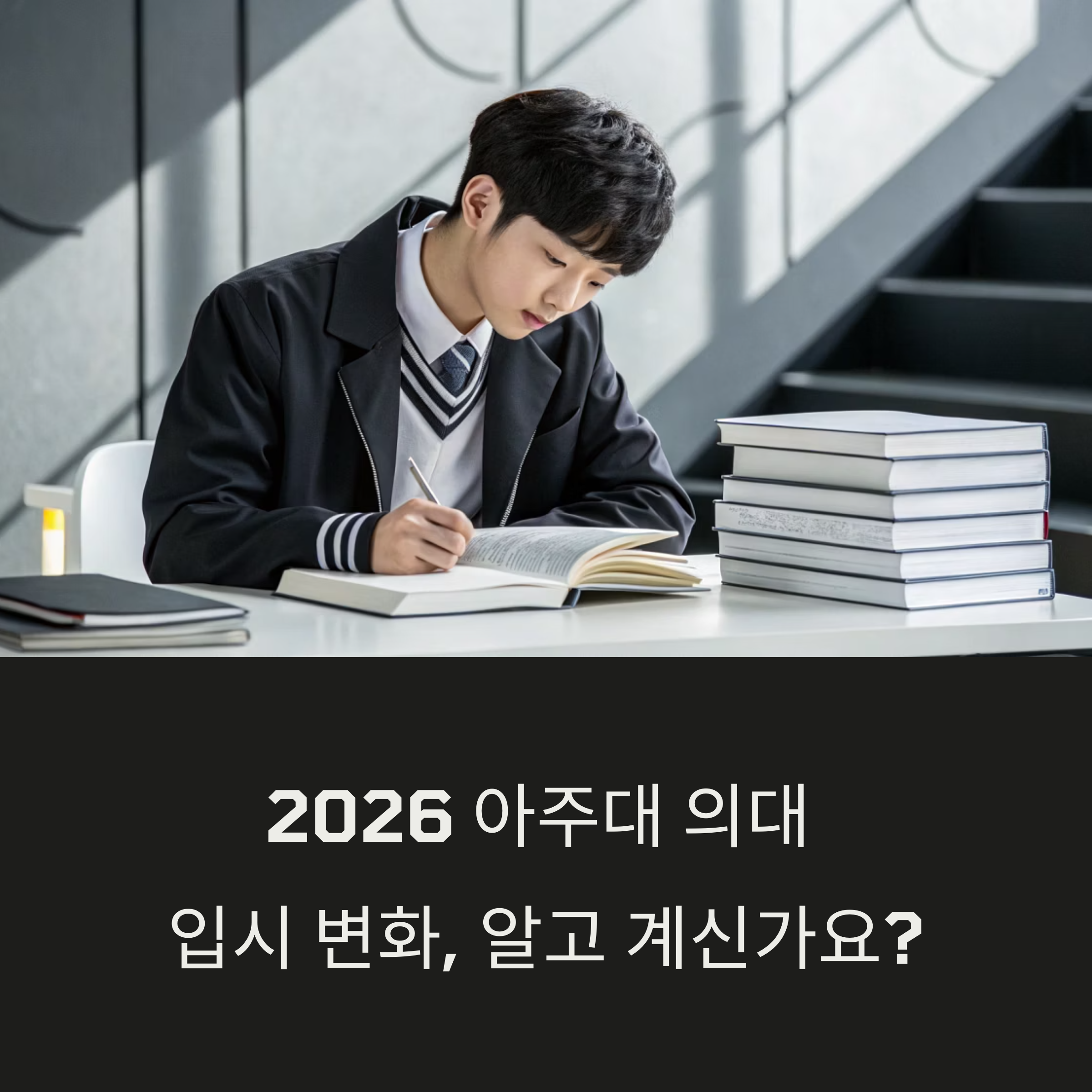 2026 아주대 의대 입시 분석: 정시 확대와 수시 최저 강화의 이중 변화
