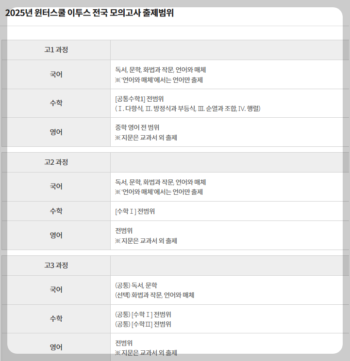 모의고사-출제범위