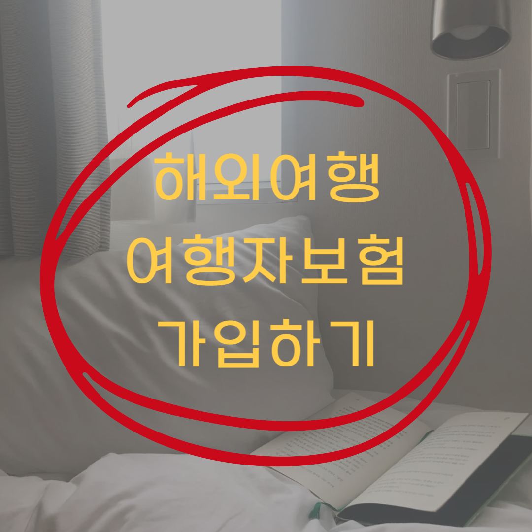 해외여행 여행자보험 가입하기 (해외여행=여행자보험 가입)