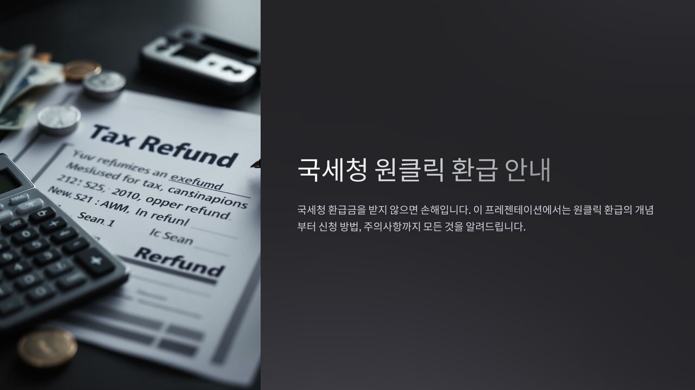 국세청 원클릭 환급 총정리 가이드