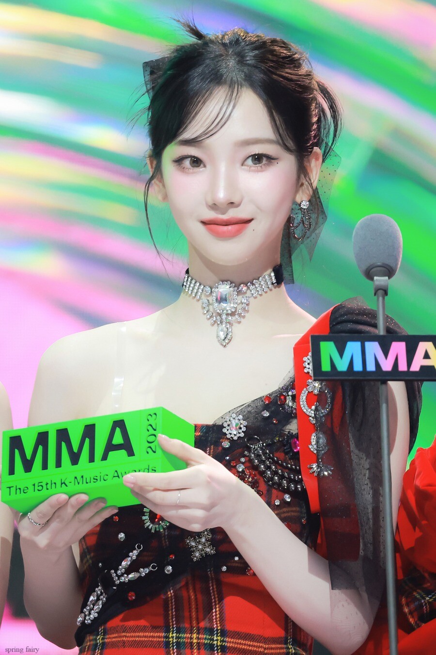  에스파 카리나 MMA2023 무대 스테이지 사진