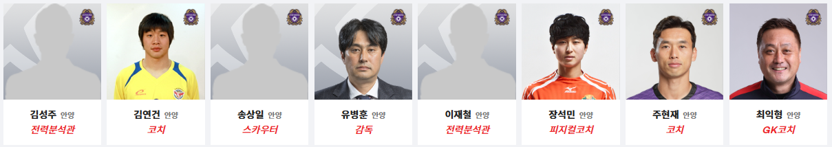 FC 안양 코칭 스태프