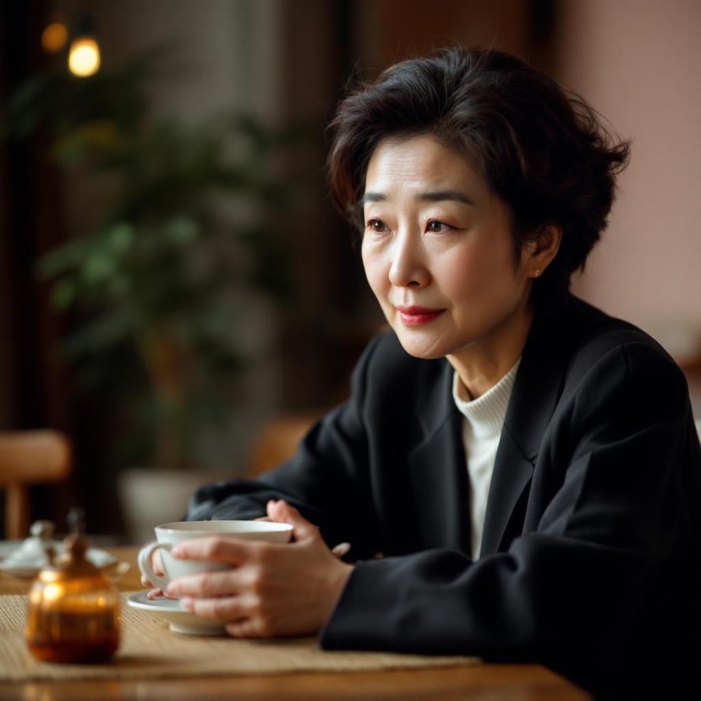 갱년기 엄마 건강 관리 상징 이미지