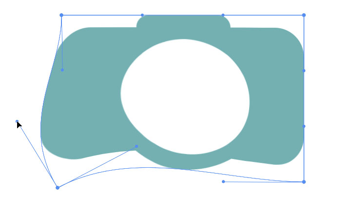 조절점과 핸들을 조작하는 예시