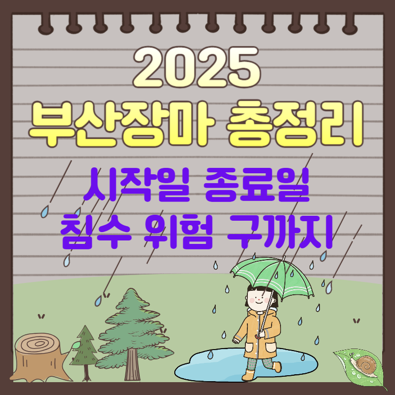 2025 부산 장마 예보 총정리｜장마기간·구별 침수위험·여행 준비까지 한눈에