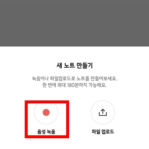 음성 녹음 / 파일 업로드