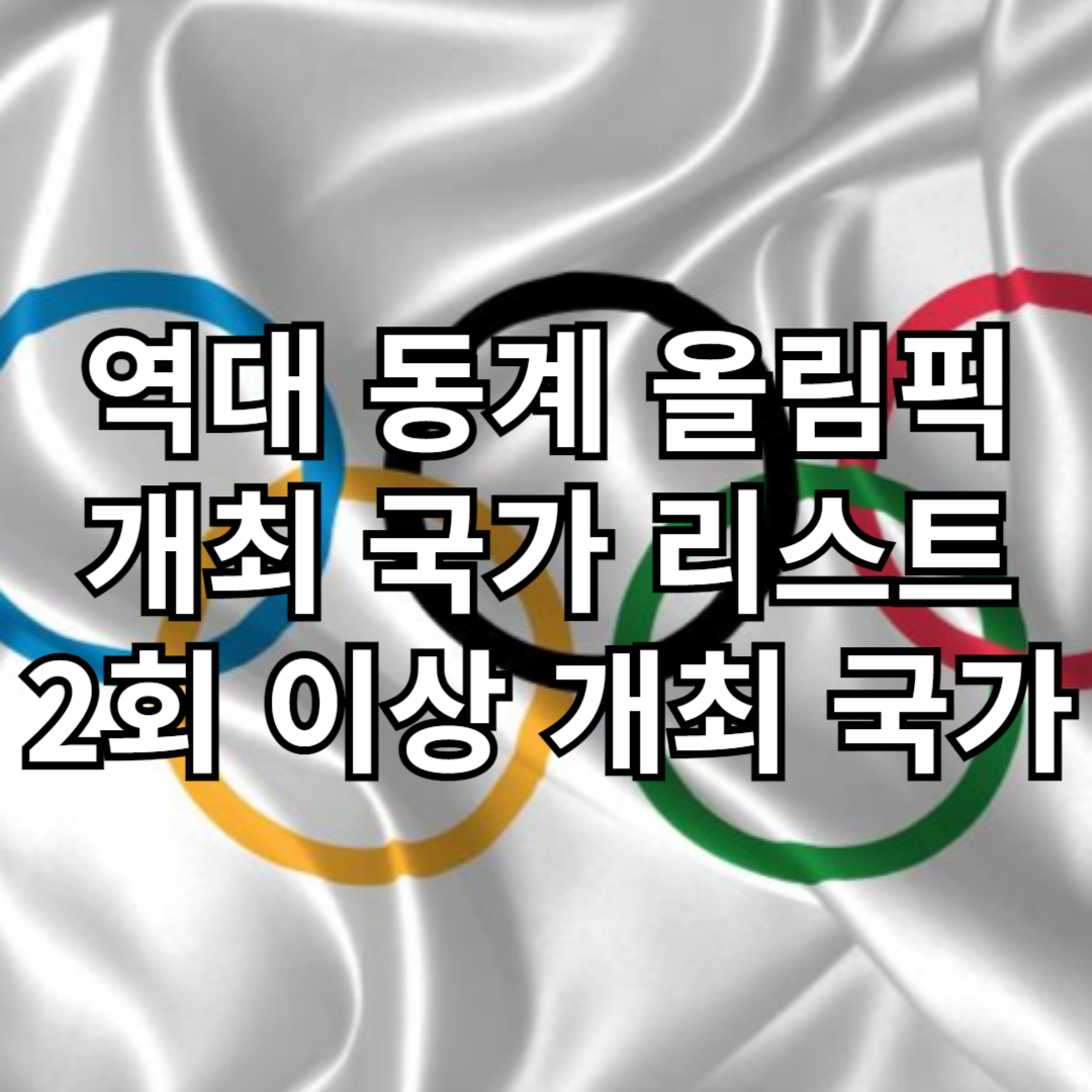 역대 동계 올림픽 개최 국가 리스트