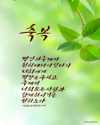 데살로니가후서 3장 묵상 주님의 보호하심_19