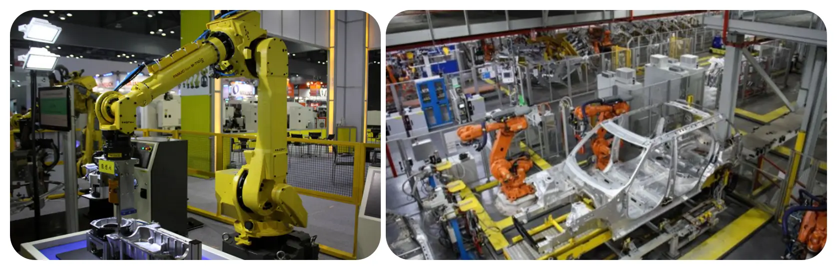 사람이 없는 로봇 자동화 생산 공장