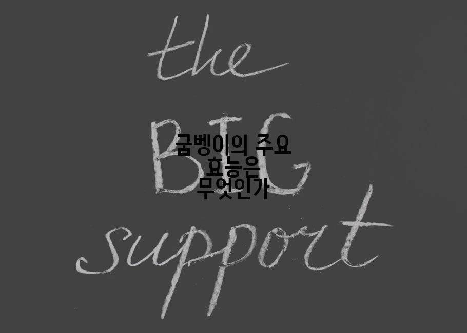 굼벵이의 주요 효능은 무엇인가