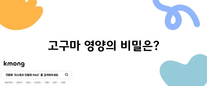 고구마의 10가지 영양성분 궁합을 알아보자!