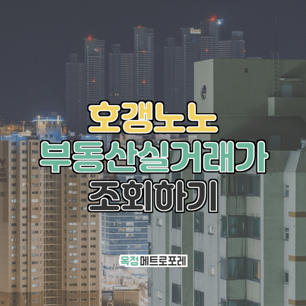  옥정동 옥정메트로포레 부동산실거래가 조회