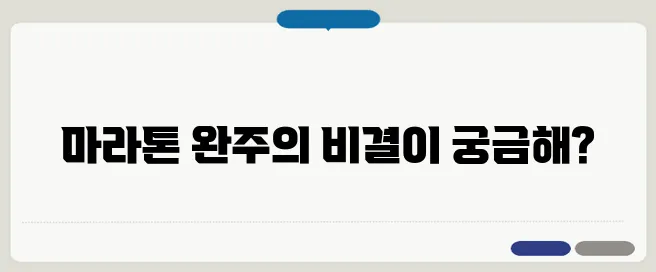 벚꽃 마라톤 준비 꿀팁! 초보자도 완주하는 법