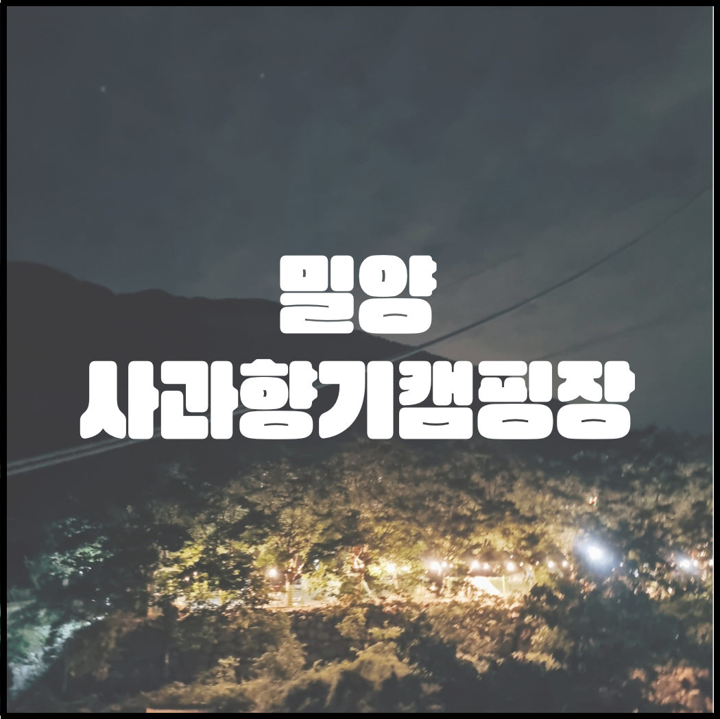  [ 경남캠핑/밀양캠핑 ] #캠핑4 - 밀양 사과 향기 캠핑장