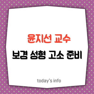 윤지선-교수-인스타-트위터-바로가기-논문-내용-보겸-성형-소송-준비