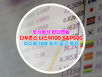 주식분석 다우존스&#44; 나스닥100&#44; S&P500 etf 등 펀더멘탈 뭔지 정확히 알고 투자하자!