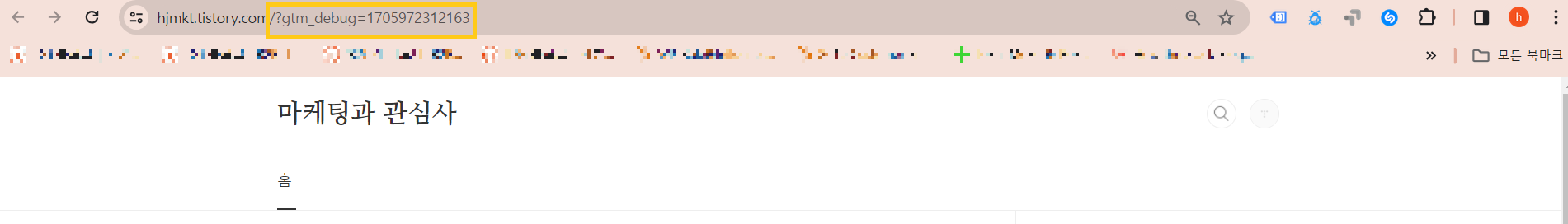 Debug 파라미터가 붙은 URL